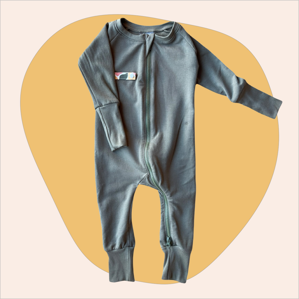 Funsie Play Suit - Olive