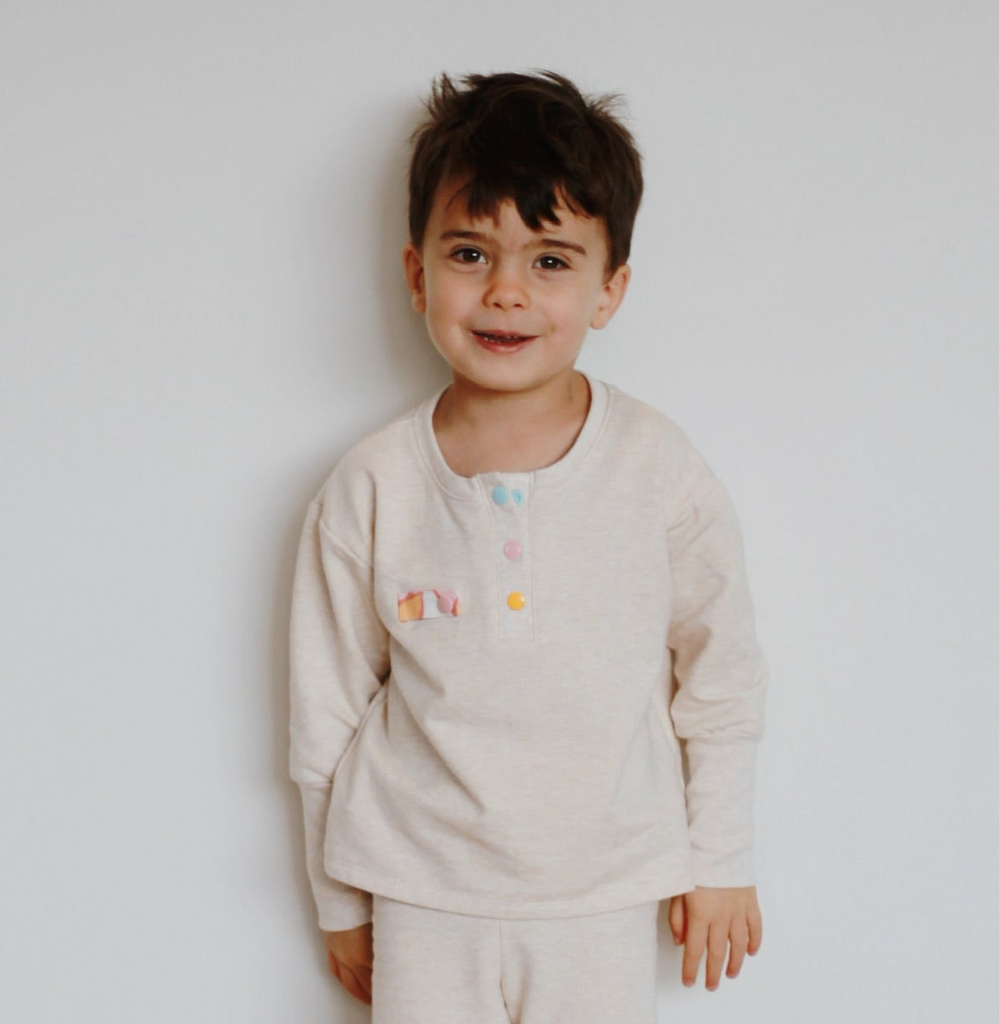 Almond Happy Henley